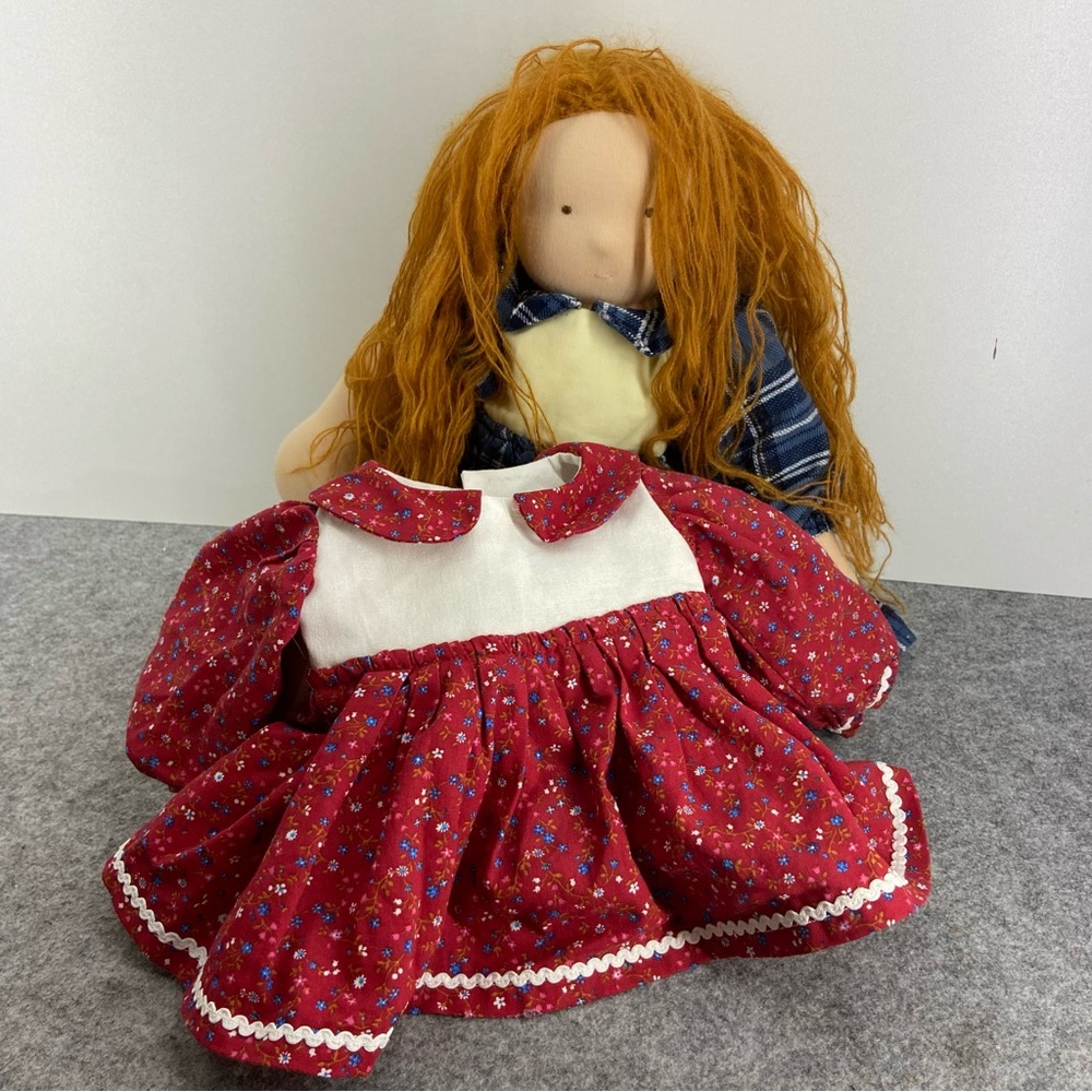 Handmade 17 inch Waldorf Doll Plush Doll With Extra Dress - Picture 5 of 5